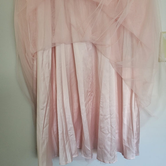 High Waisted Mesh Overlay Flowy Flare Midi Casual Skirt Sz S - Picture 7 of 12